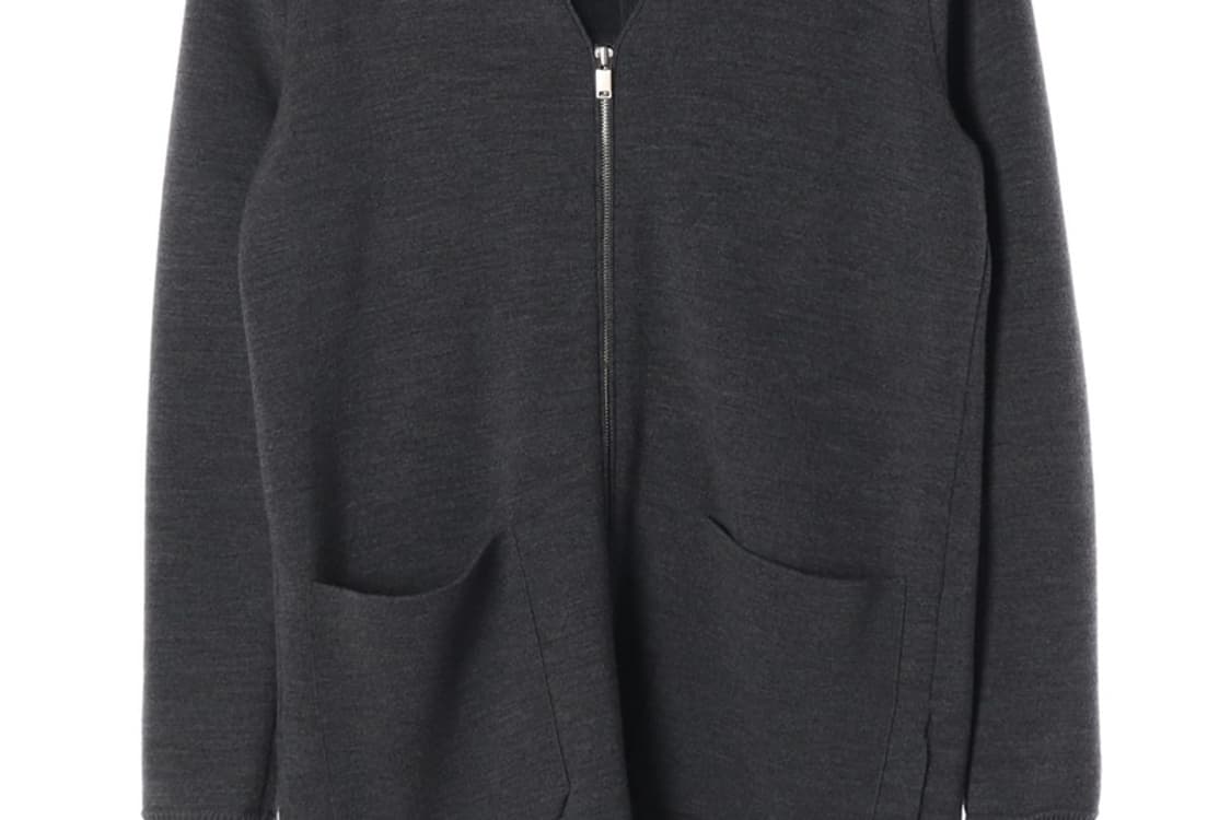 시스템 울 100% 롱 니트 집업 가디건 M 상품이미지4