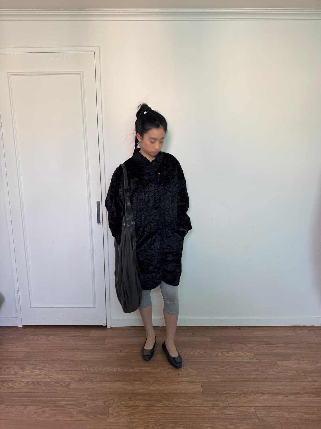 차이나 넥 카라 코트 상품이미지7