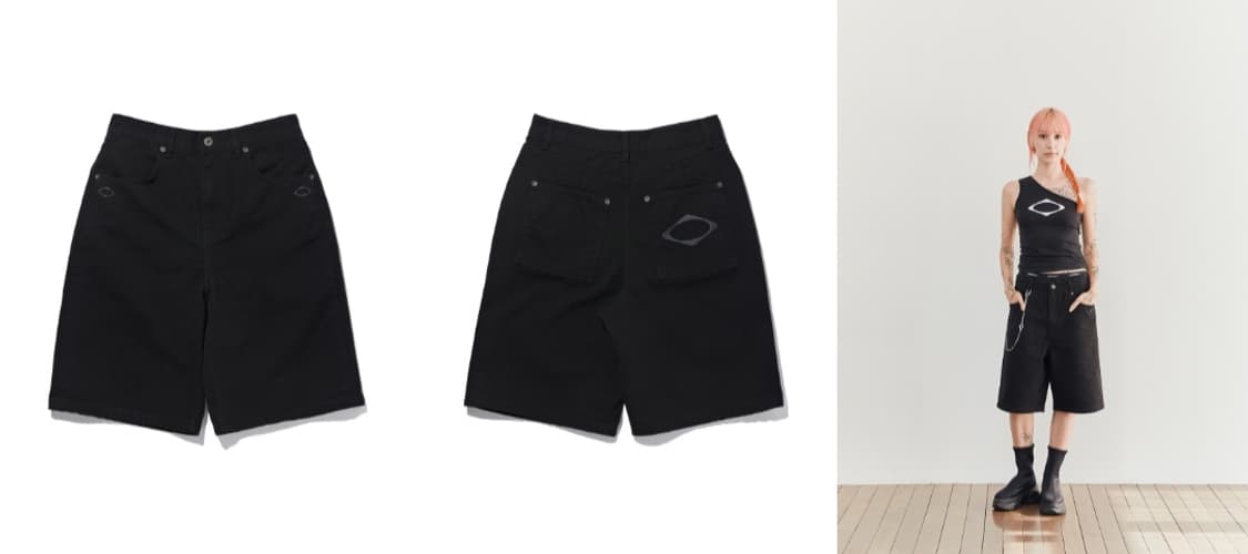 미스치프 버뮤다 팬츠 블랙 상품이미지5