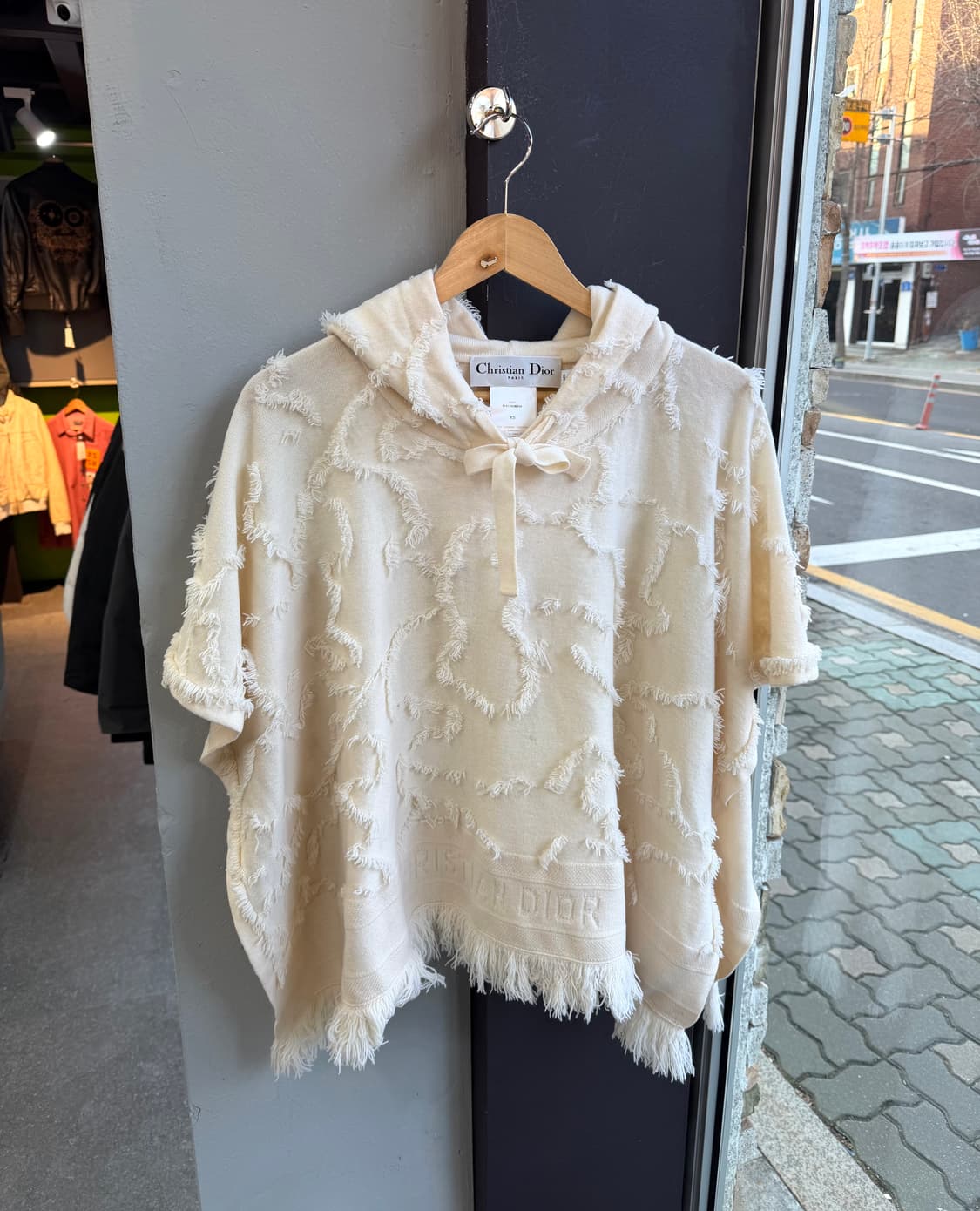 .XS/ 크리스찬 디올 캐시미어 디스 후디드 케이프 상품이미지2