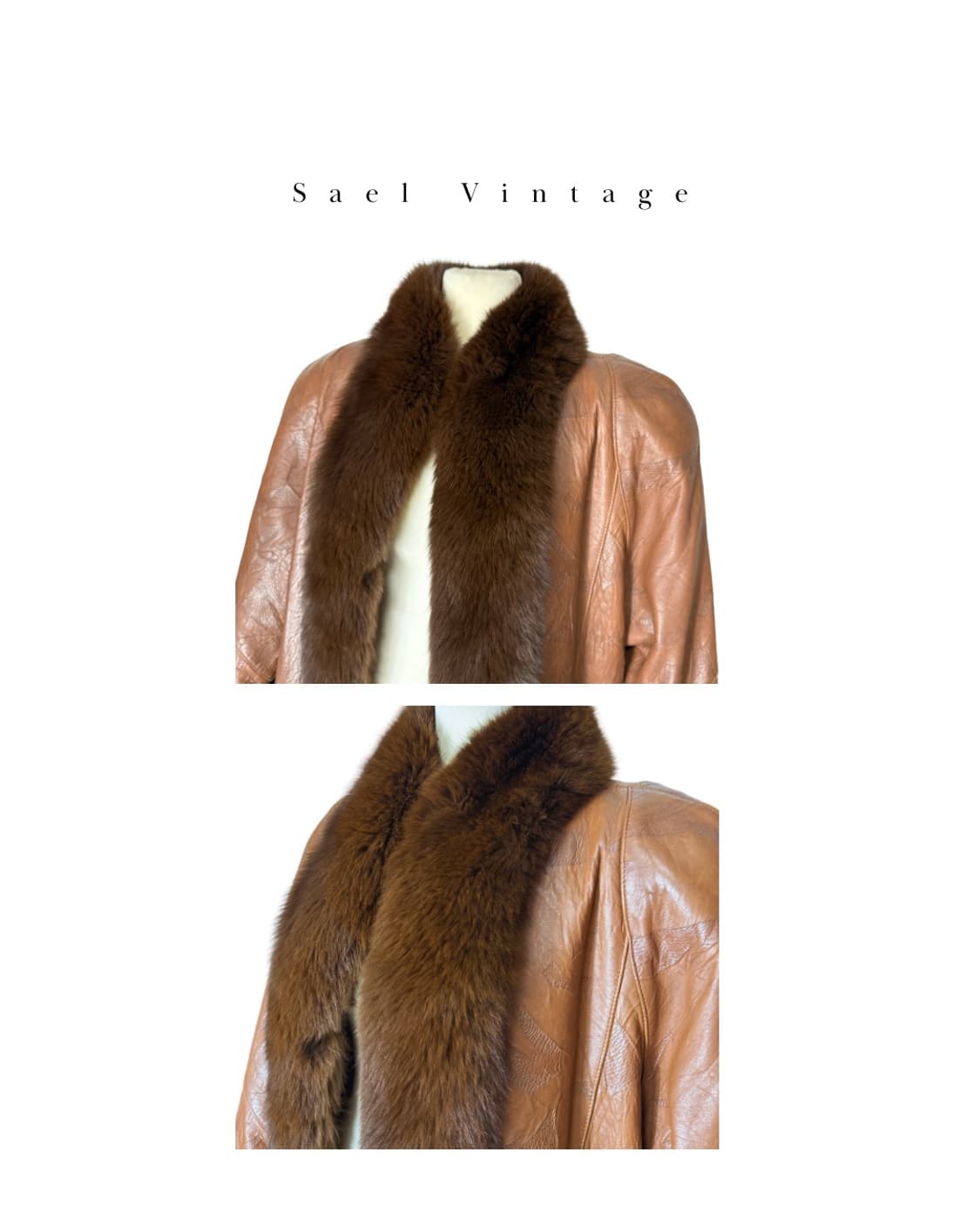 미드센추리 리얼 폭스 퍼 램스킨 코트 상품이미지5