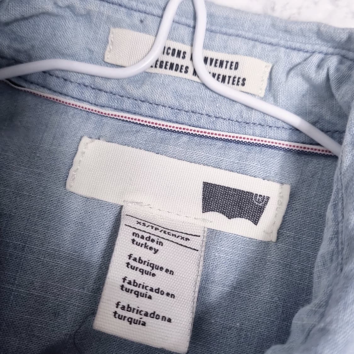 빈티지 리바이스 웨스턴 연청 데님 셔츠 여자 XS 청자켓 긴팔 상품이미지2