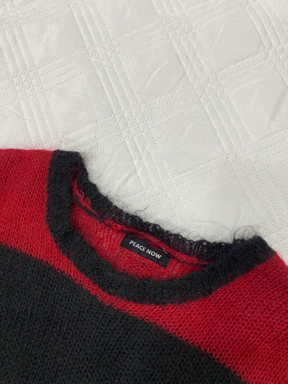 [PEACE NOW] 펑크 미사깔 스트랩 스트라이프 니트 상품이미지10