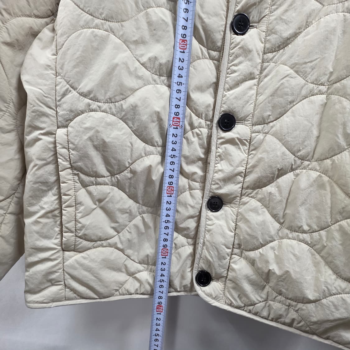 0773 Yale 예일 아이보리 퀼팅 패딩 자켓 L 상품이미지4
