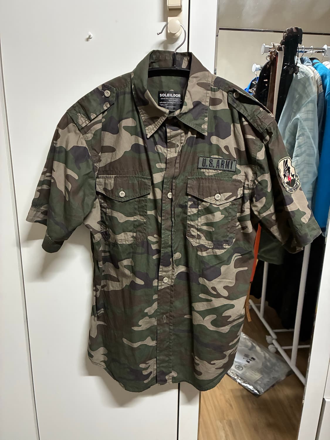 [새상품] 빈티지 밀리터리 반팔 셔츠 M/95 상품이미지1