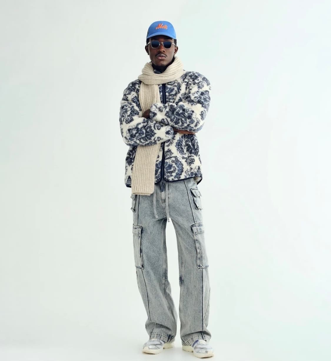 KITH 다마스크 플로럴 쉐르파 하퍼 자켓  XXL 상품이미지2