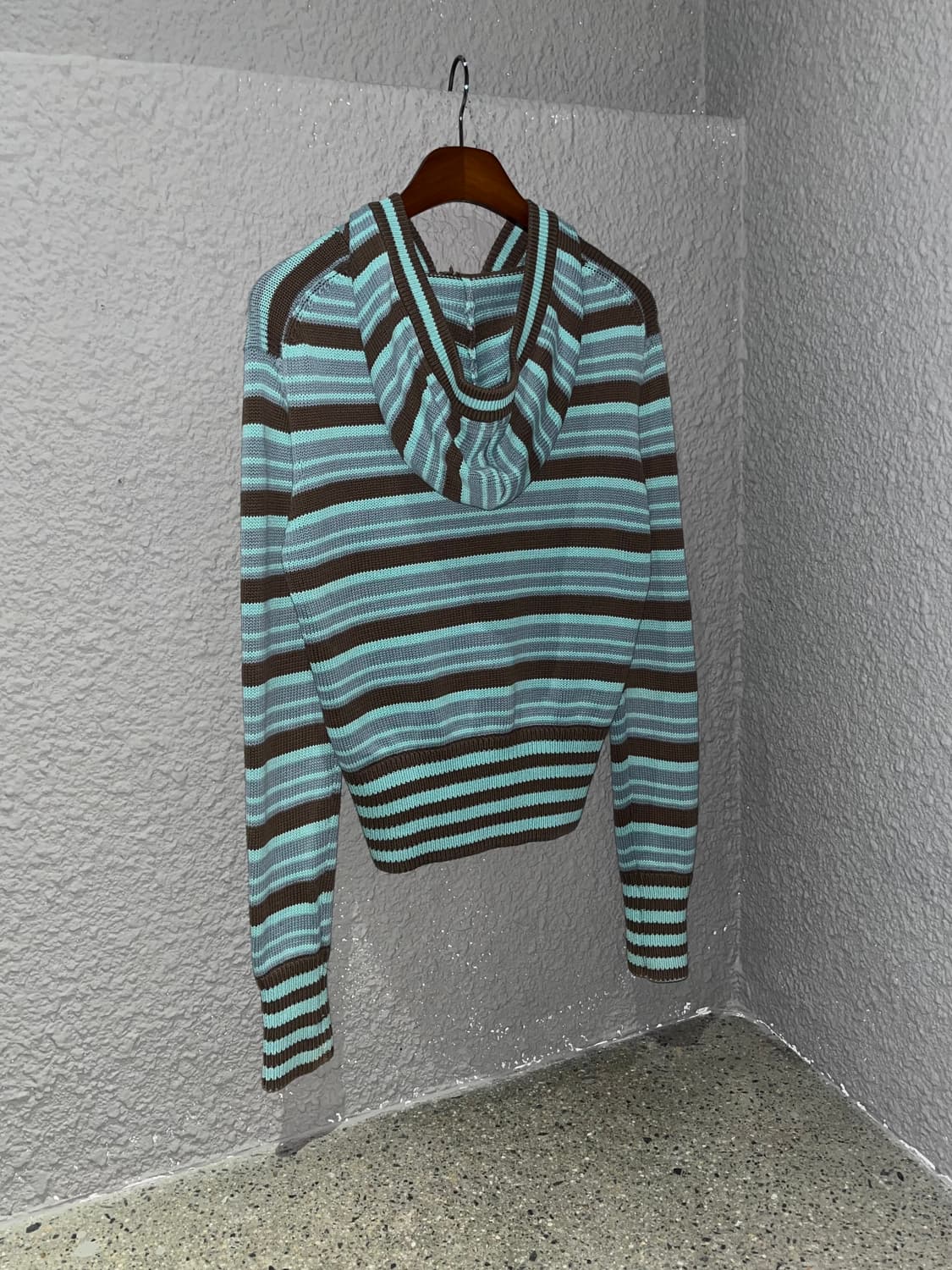 빈티지 스트라이프 니트 후드집업 상품이미지5