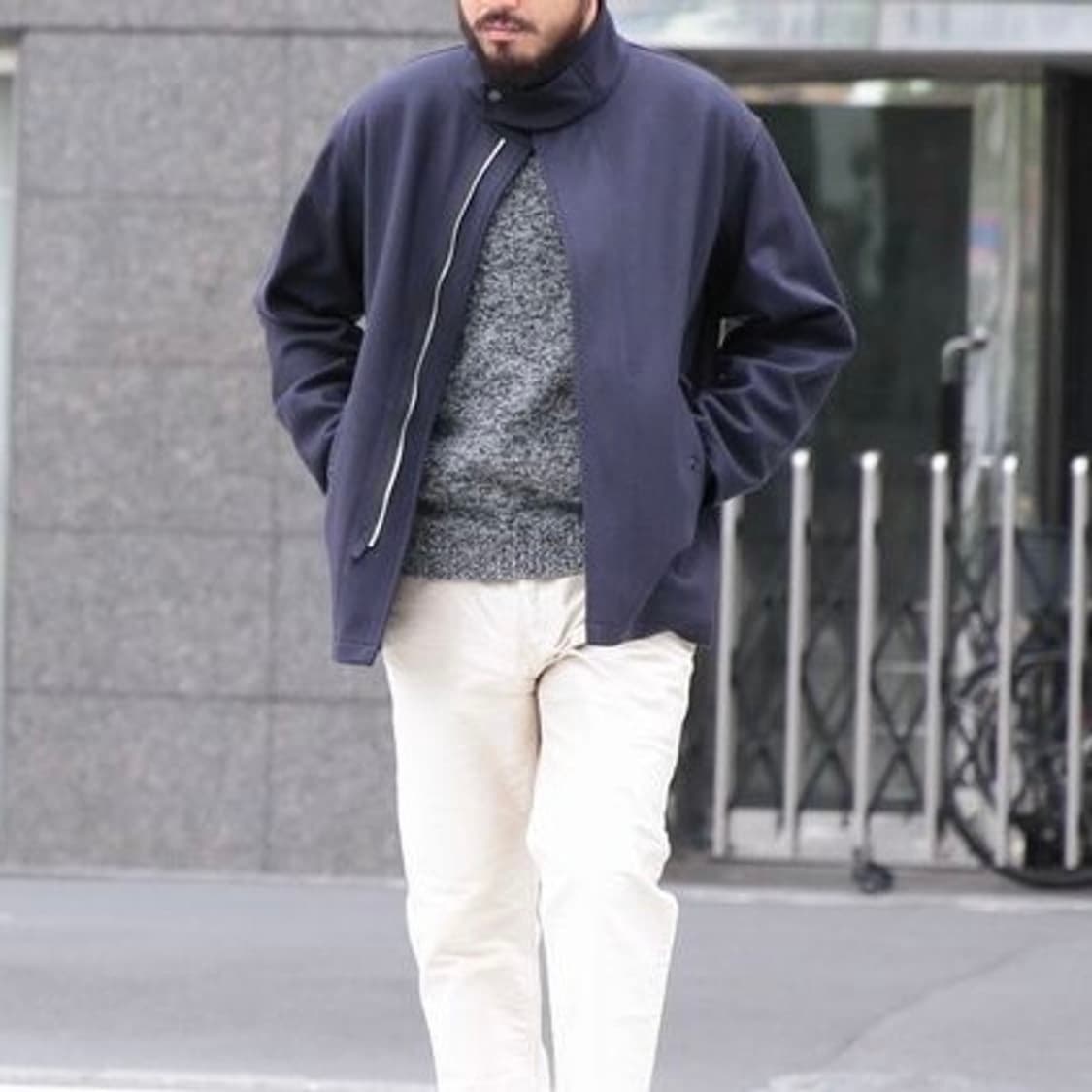 [2]코모리 펠튼 울 나일론 Zip 블루종 자켓 상품이미지3