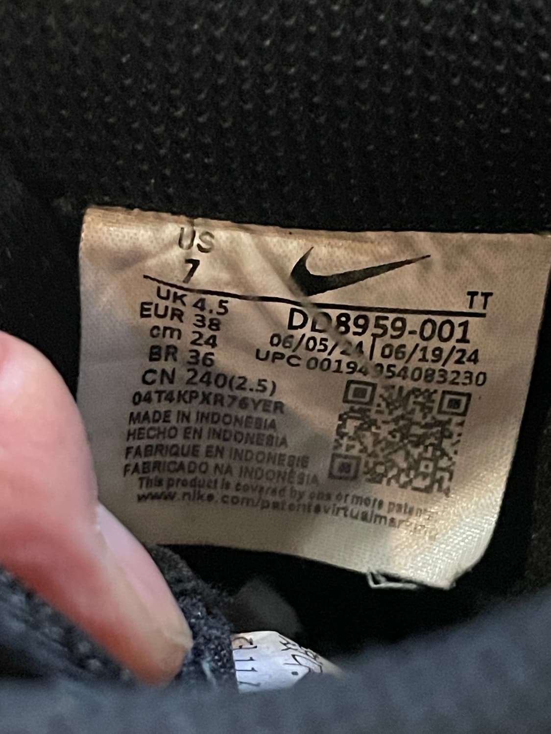 나이키 에어포스1 블랙 240 상품이미지8