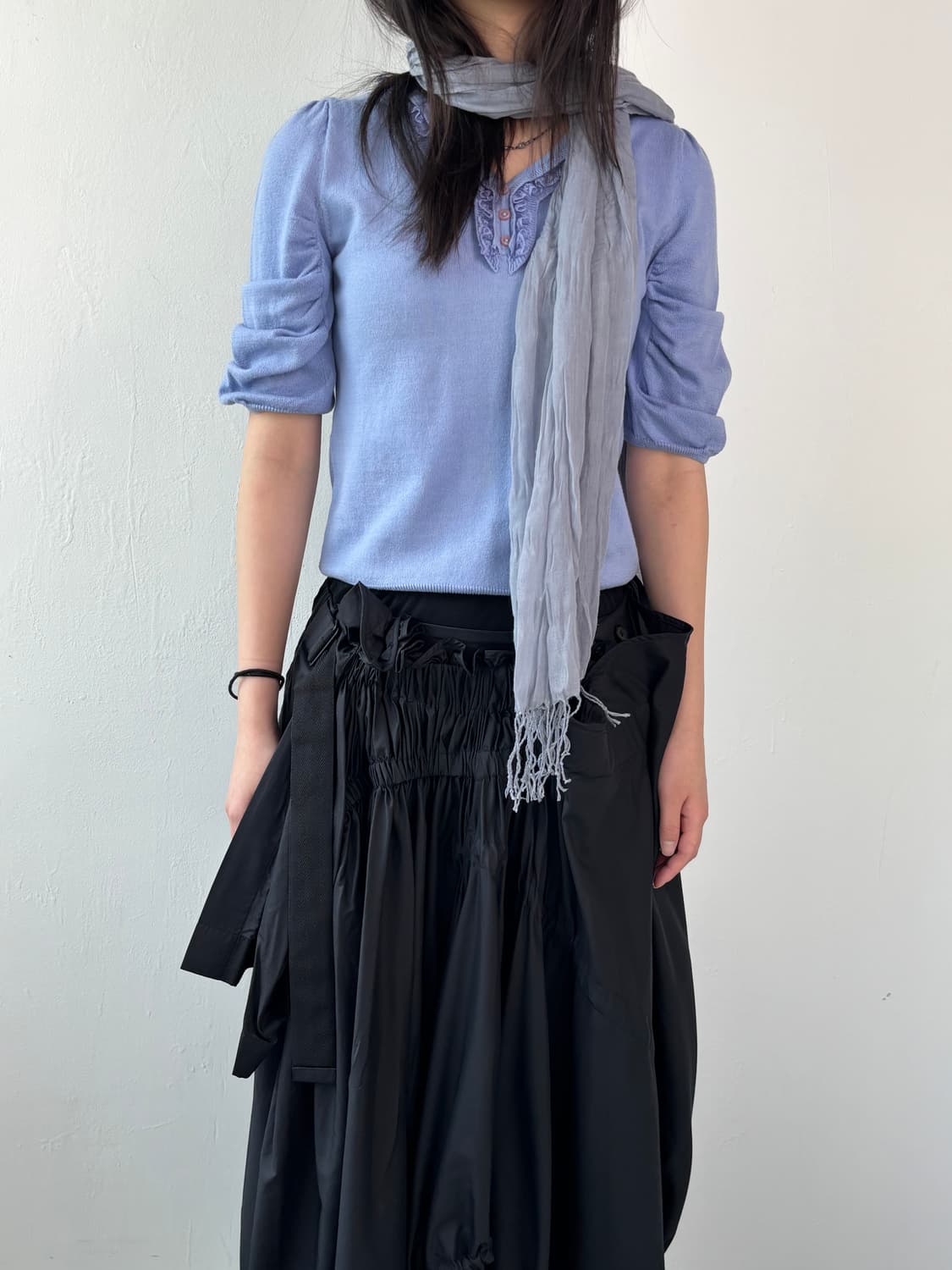 프릴 셔링 티셔츠 상품이미지2