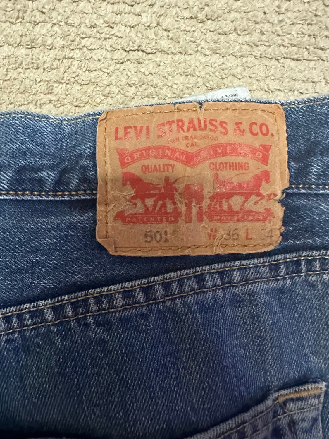 90s 빈티지 리바이스 501 34x36 상품이미지3