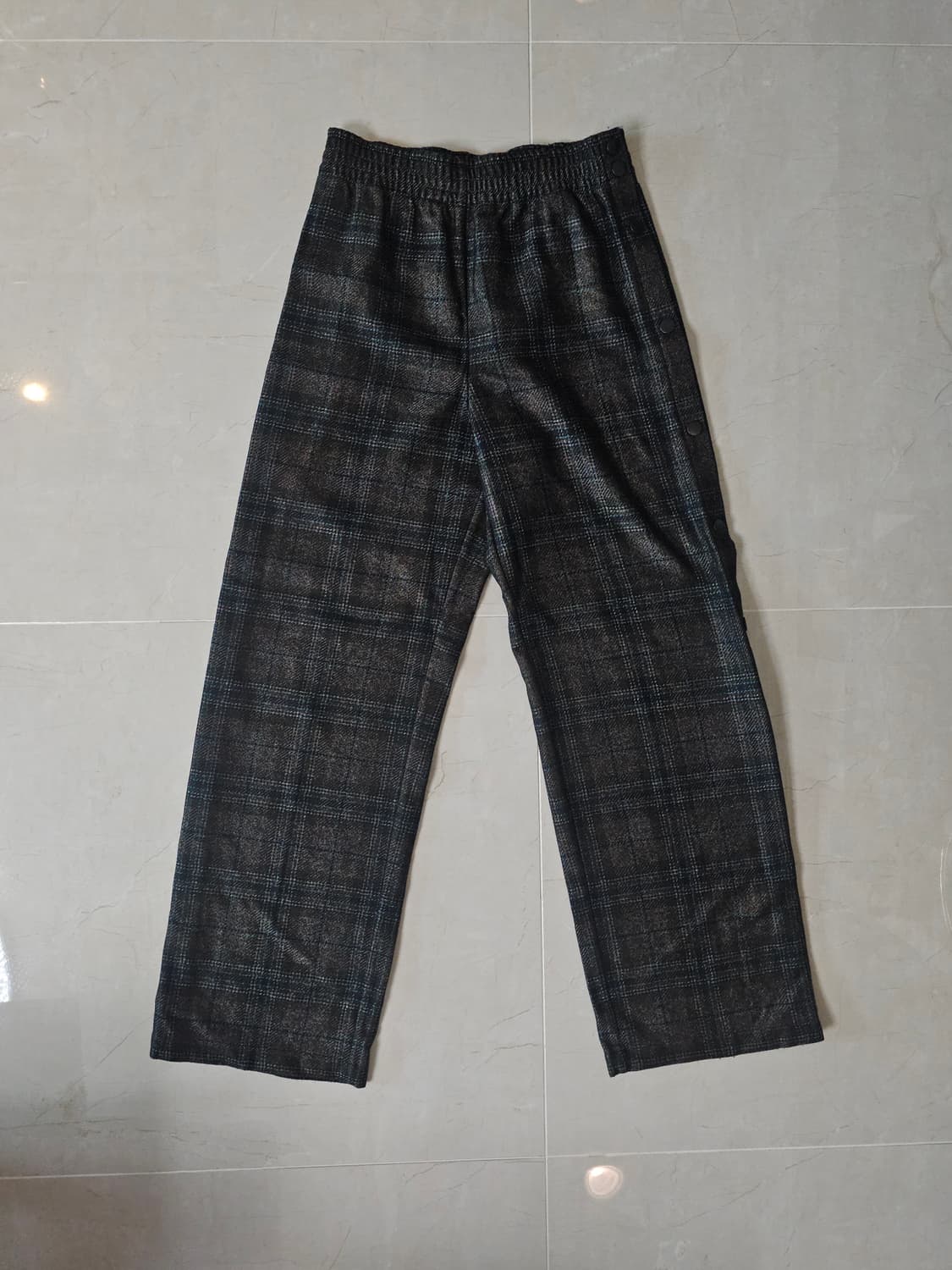 maison margiela wool snap check trouser 상품이미지1