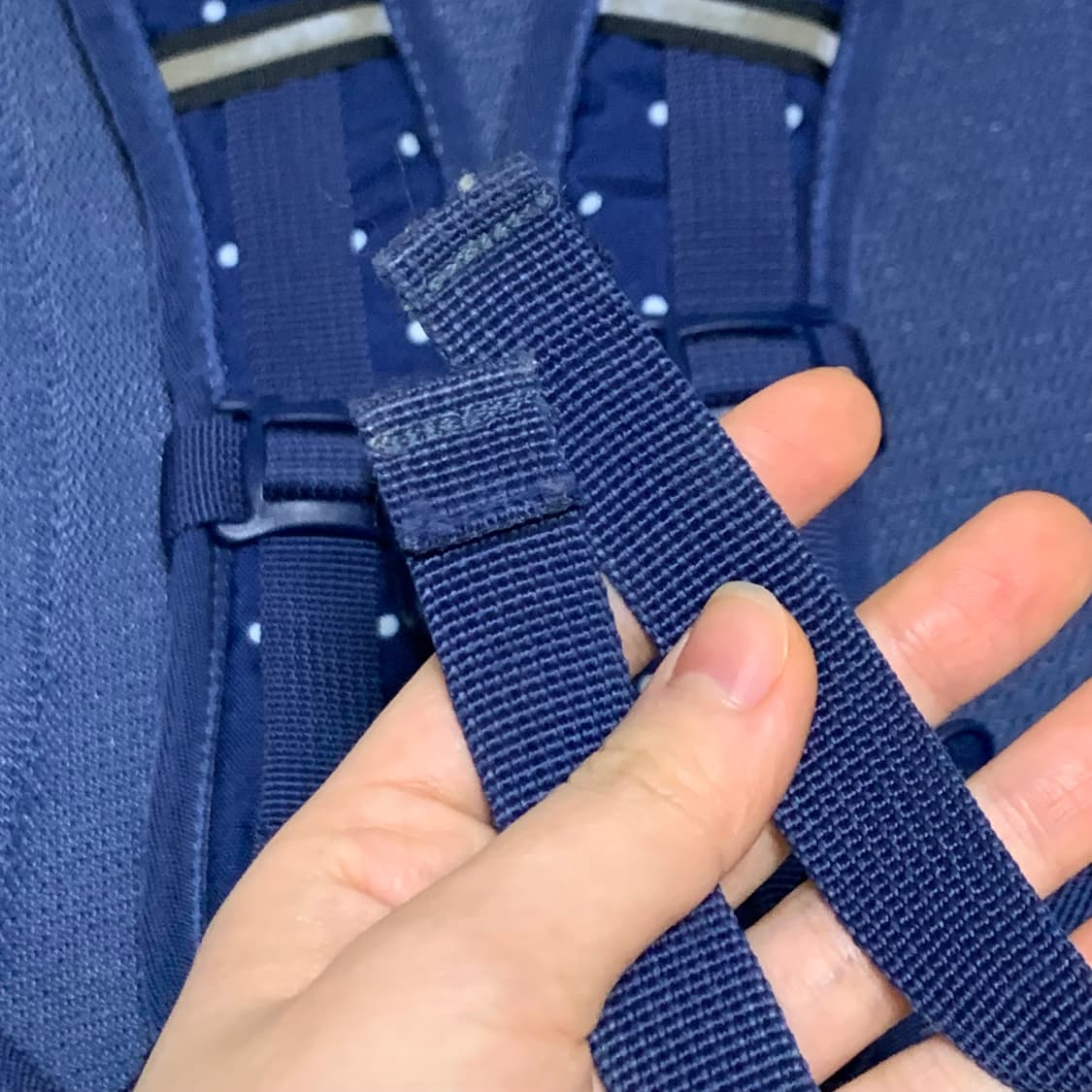 콜맨 네이비 도트 백팩 | 가방 일본 빈티지 하구미 모리걸 y2k 상품이미지5