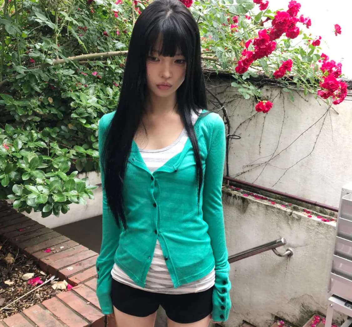 당일배송) 원더원더 시에론 텐셀 버튼 가디건 틸그린 상품이미지1