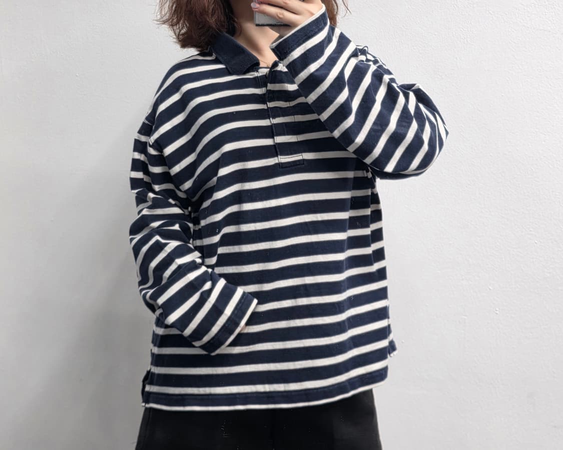 [프립]L/COS 코스 단가라 카라긴팔티 네이비 상품이미지2