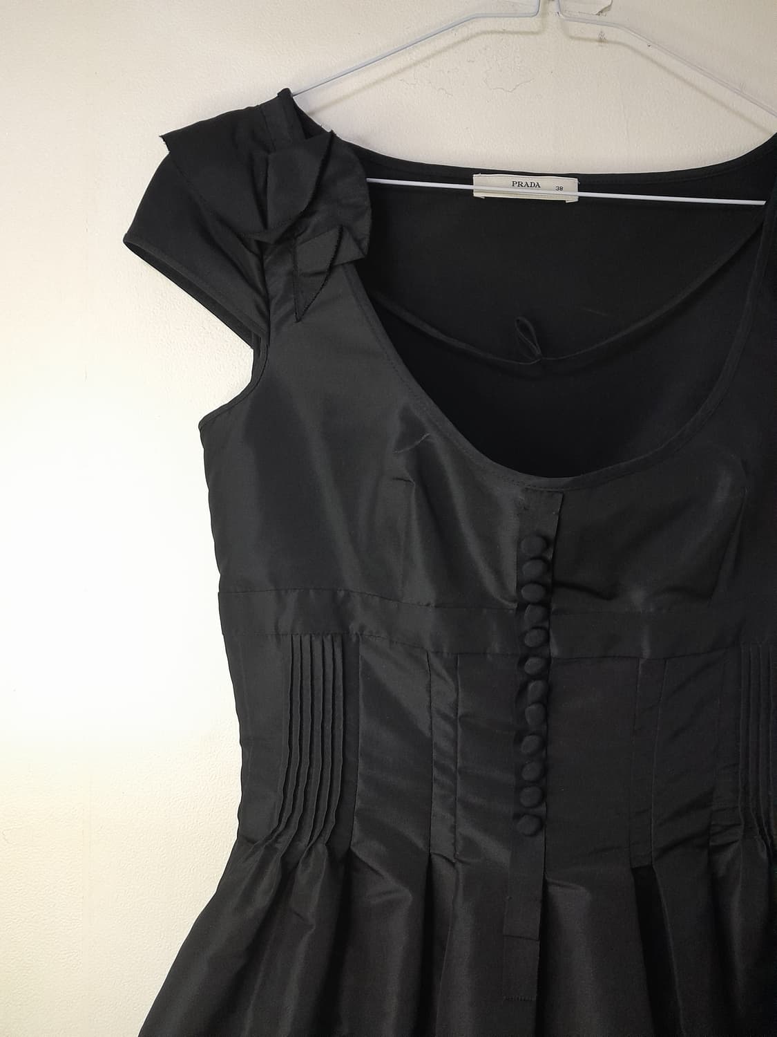 프라다 블랙 실크 원피스 38 상품이미지3