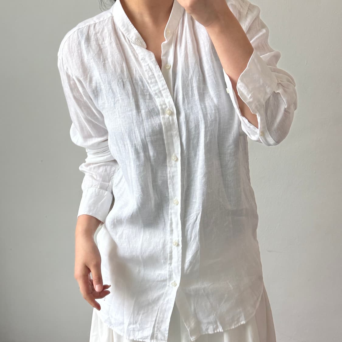 [L] 마시모두띠 화이트 린넨 셔츠 상품이미지1