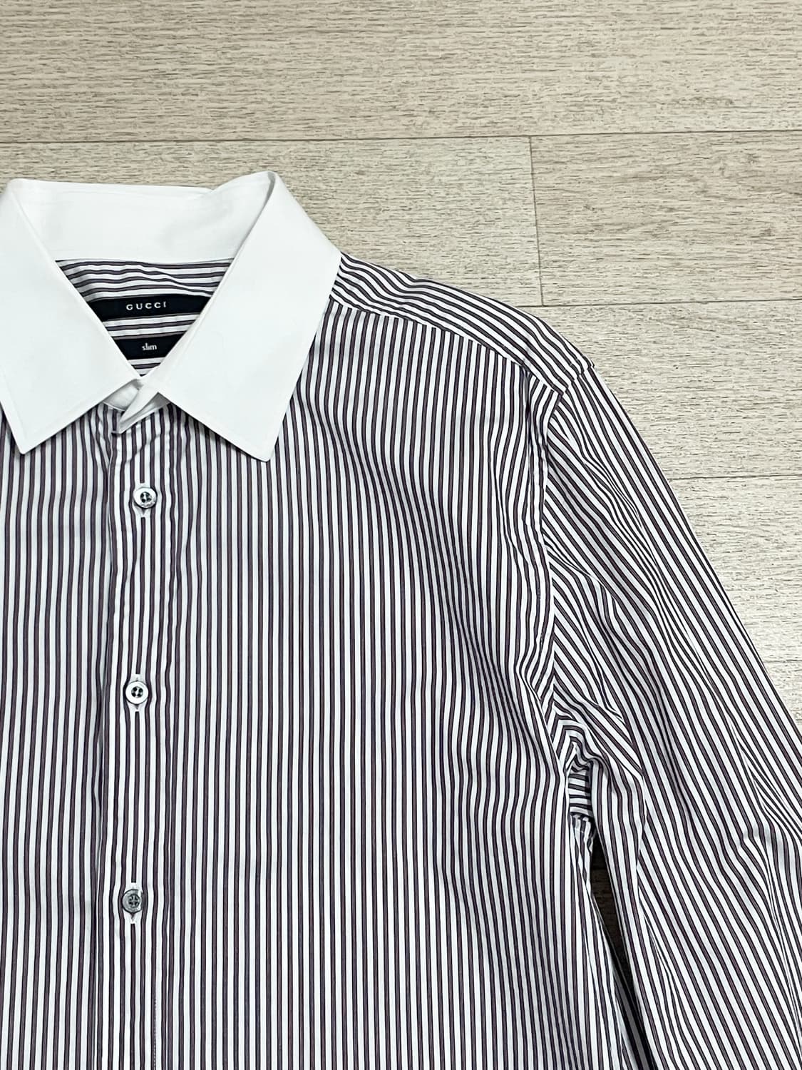 구찌 슬림핏 스트라이프 셔츠(정품) 상품이미지2