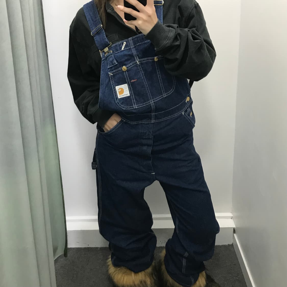 칼하트 데님 오버롤 상품이미지1