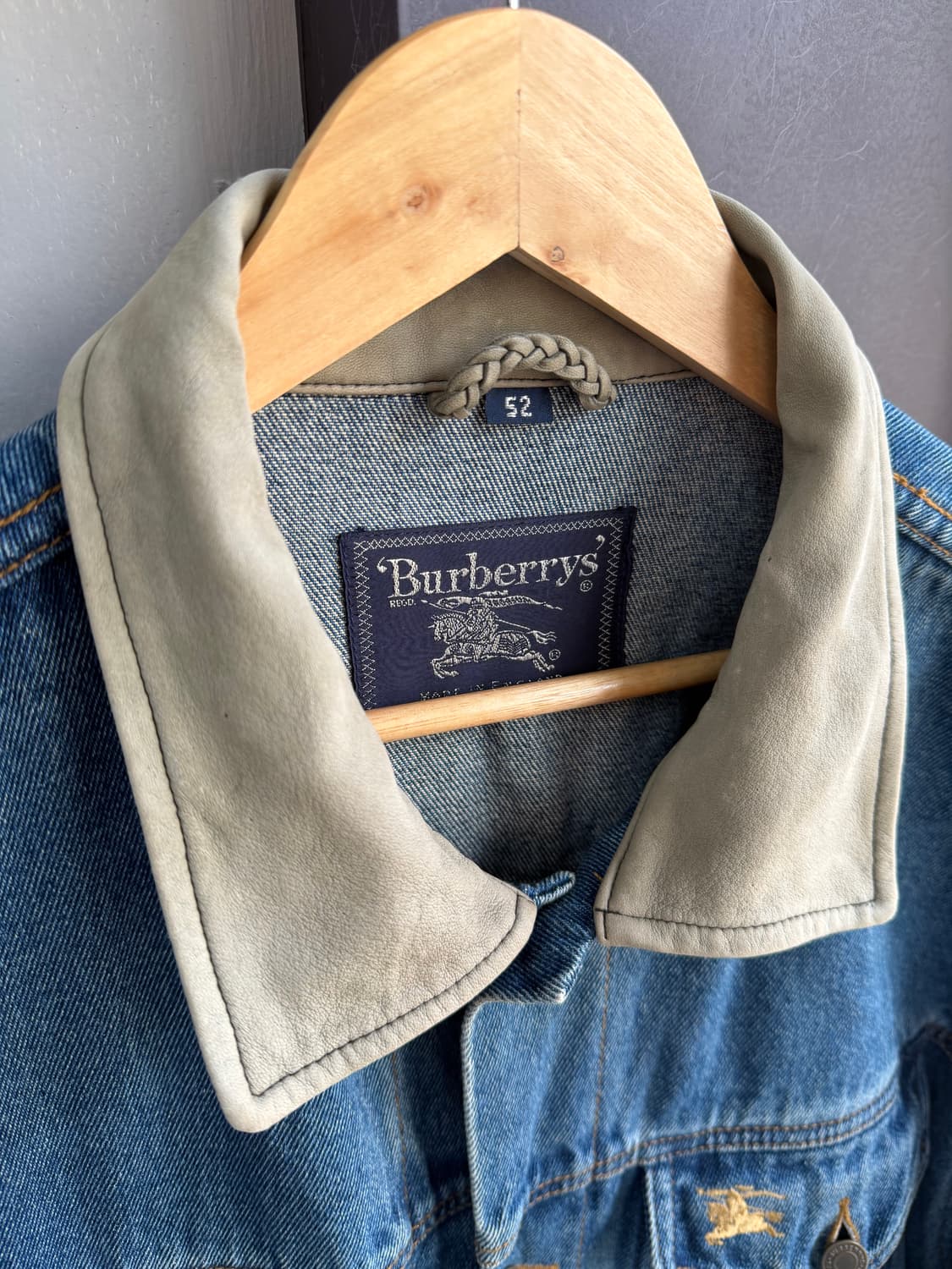 52/ 버버리 1990AW 로고 데님 자켓 상품이미지5