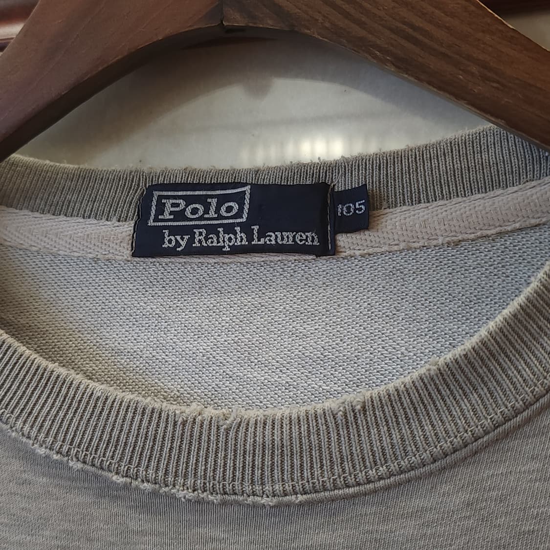 90s 폴로 맨투맨 스웻셔츠 빅로고 그레이 105 상품이미지5