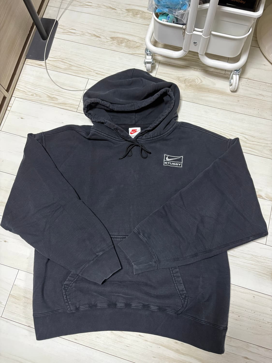 나이키 스투시 후드티 블랙 L 상품이미지2