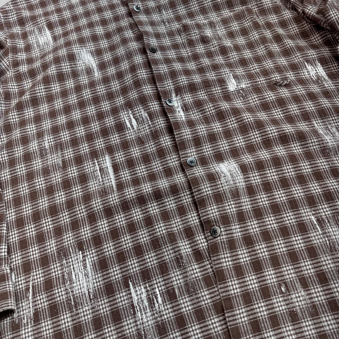 논플로어 페인터스 오버핏 체크셔츠 상품이미지4