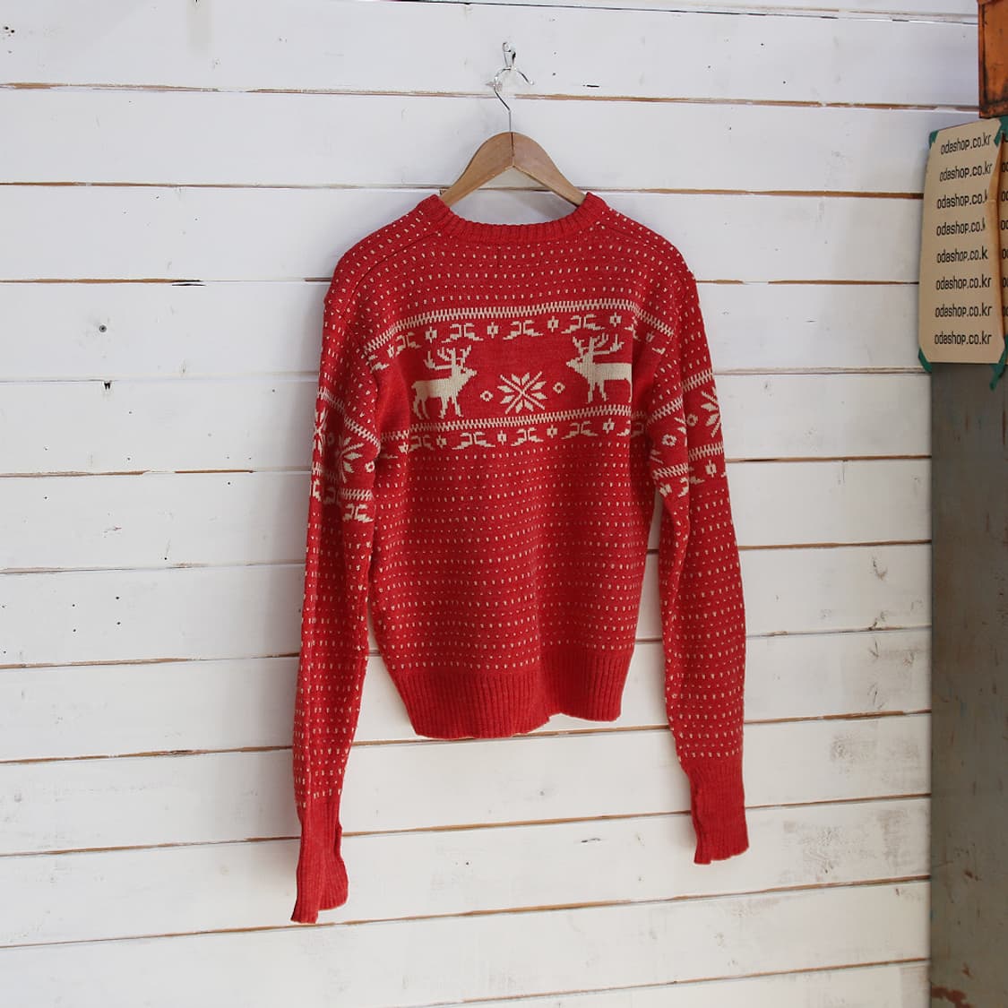 (착용컷) K.mayer 노르딕 패턴 니트 (남성용 100) 상품이미지2