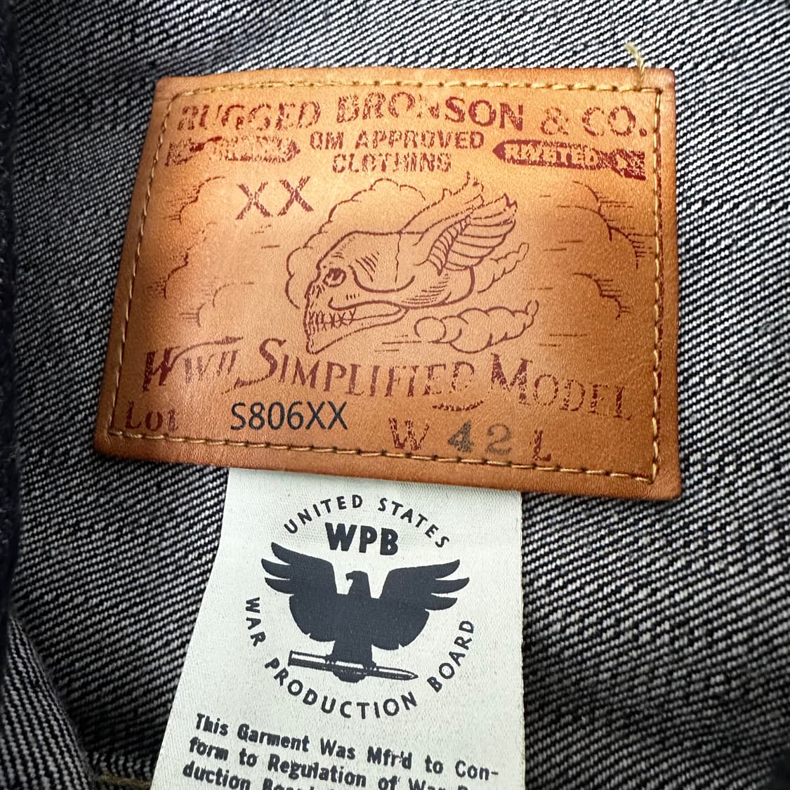 브론슨 S806XX 데님 청자켓 42L 상품이미지4