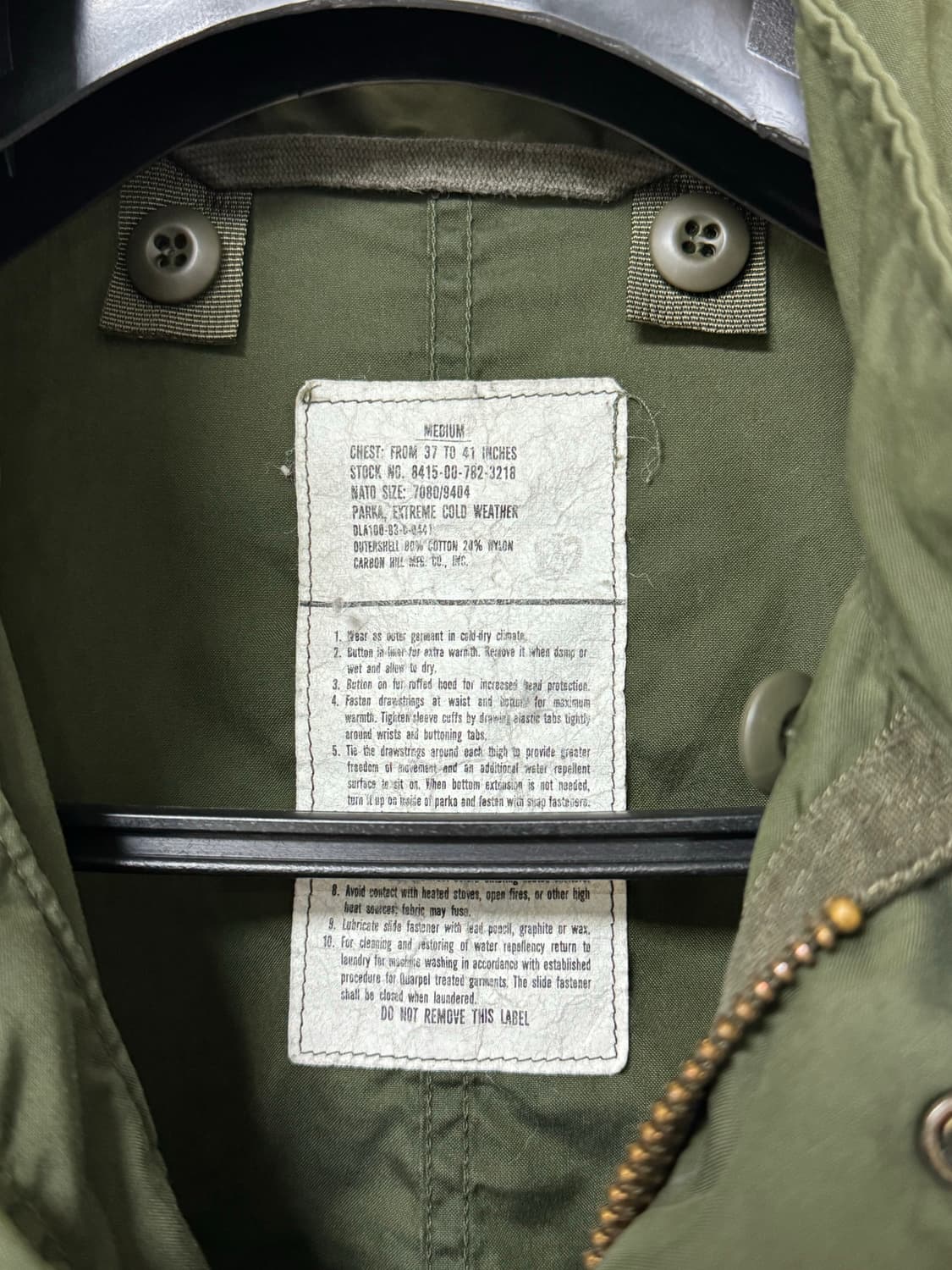 80s m65 오리지널 피쉬테일 파카 상품이미지2