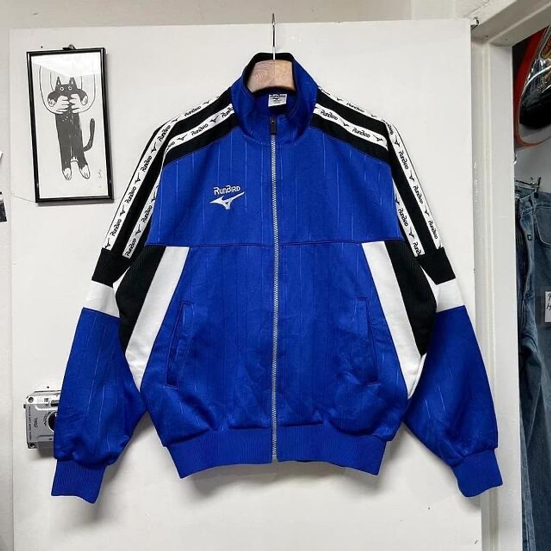 90s 미즈노 런버드 제팬 트랙탑 집업 져지 (M)   상품이미지1