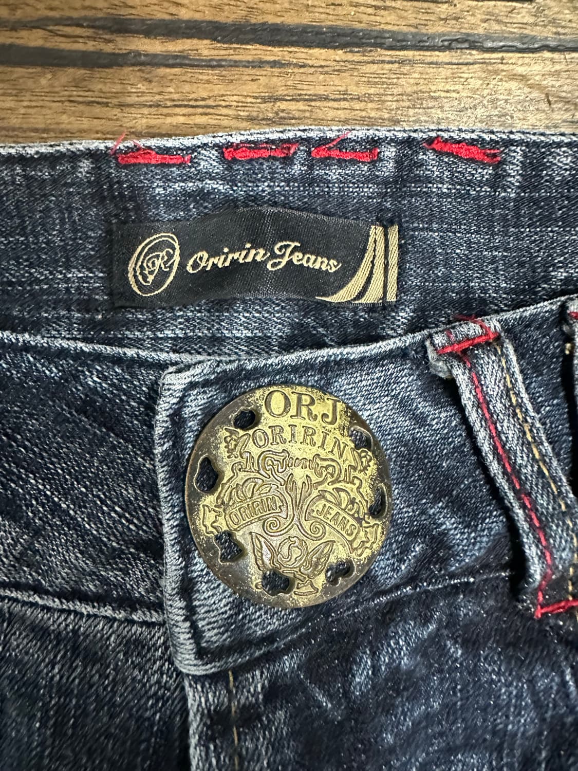 오리린 진스 ORIRIN JEANS Y2K 윙자수 크롭데님 팬츠 일본팬츠 상품이미지8