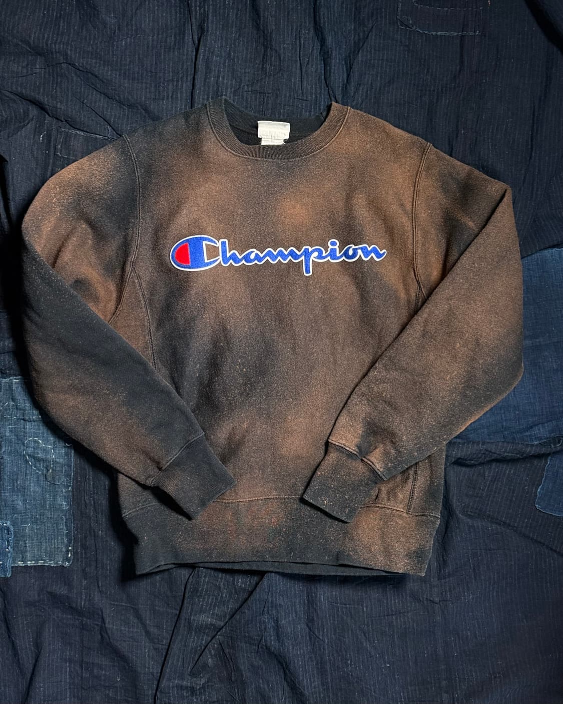 챔피온 리버스위브 페이드 스크립트 크루넥 스웻셔츠 S 상품이미지1