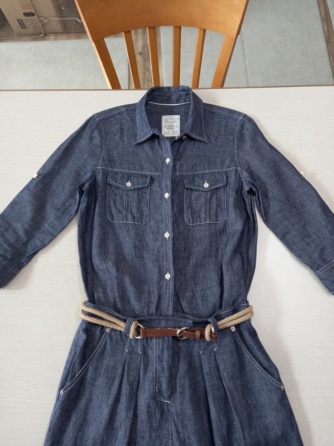 M95 BEANPOLE 봄여름용 린넨 점프수트 진청 M-02 상품이미지3