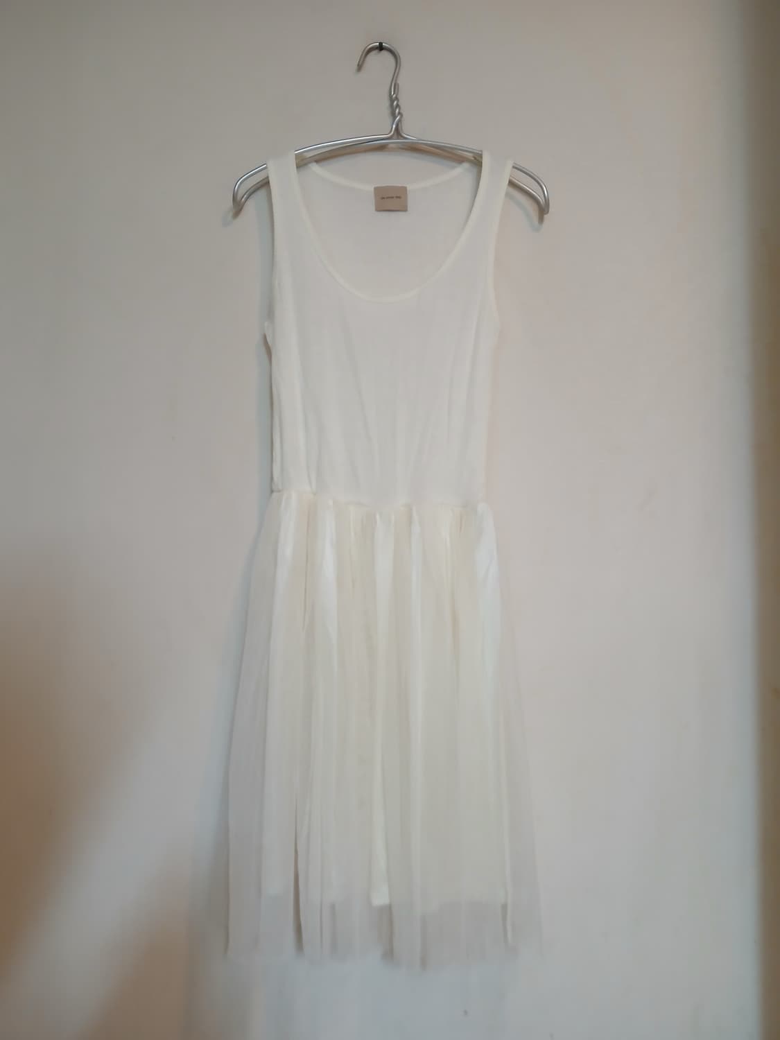 새상품 민소매 원피스 튤 스커트 발레리나 쉬폰 더블레이어 망사 드레스 상품이미지2