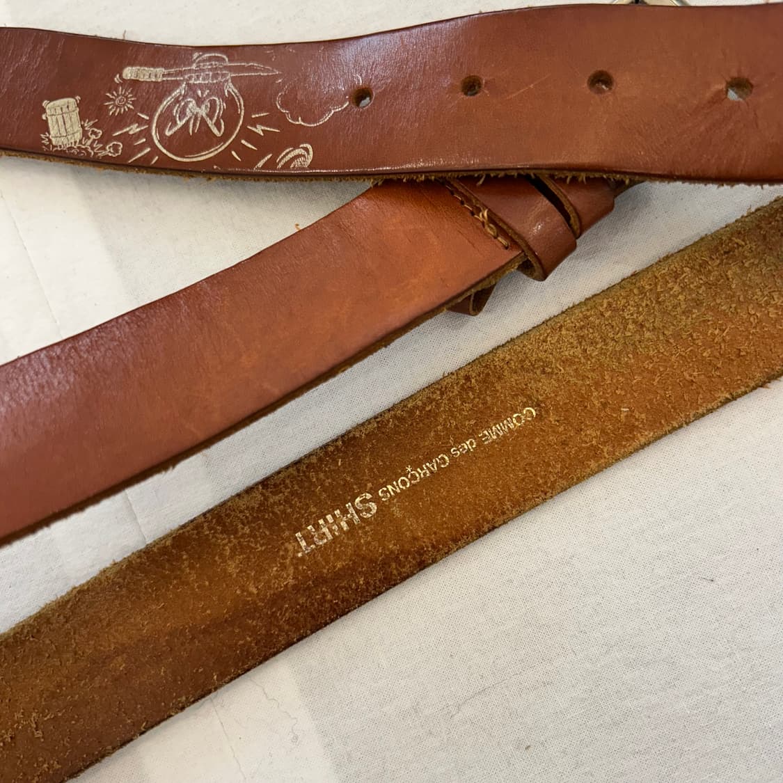 꼼 데 가르송 셔츠 레더 벨트 상품이미지3