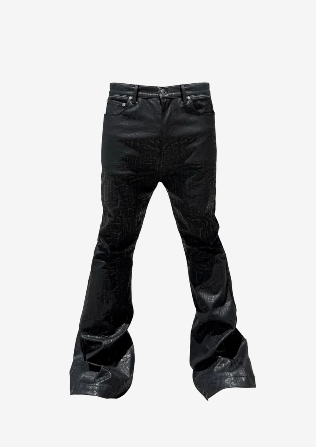 O2: Black Leather Flared Pants 상품이미지2