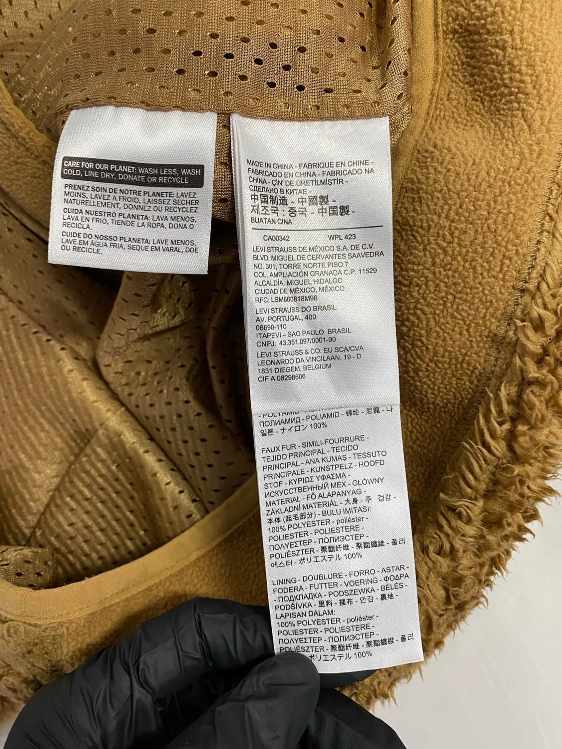 리바이스 패치워크 브라운 쉐르파 플리스 자켓 L 상품이미지4