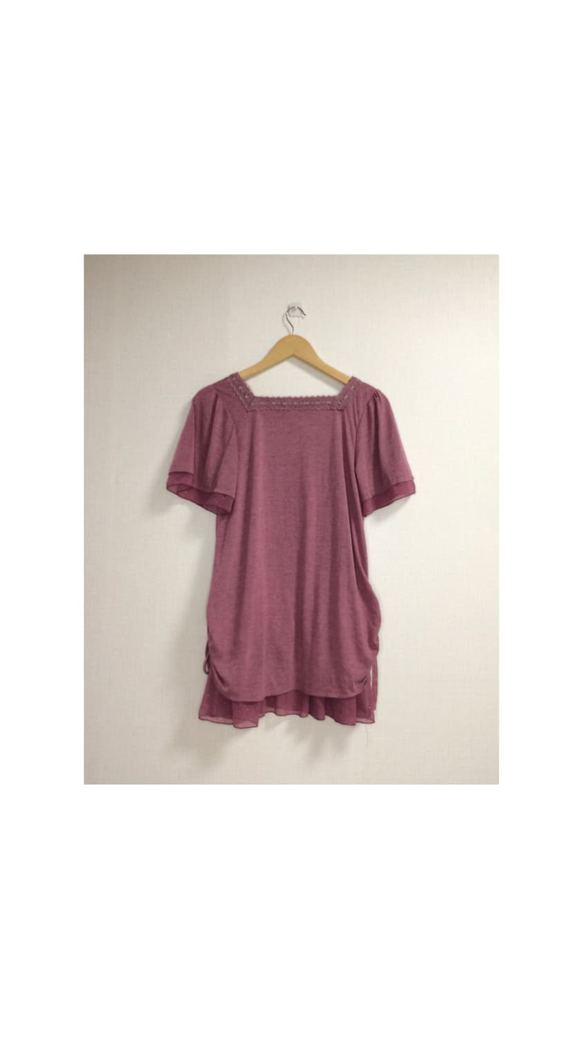 axes femme 엑시즈팜 레이스 퍼플 셔링 반팔 튜닉 상품이미지6