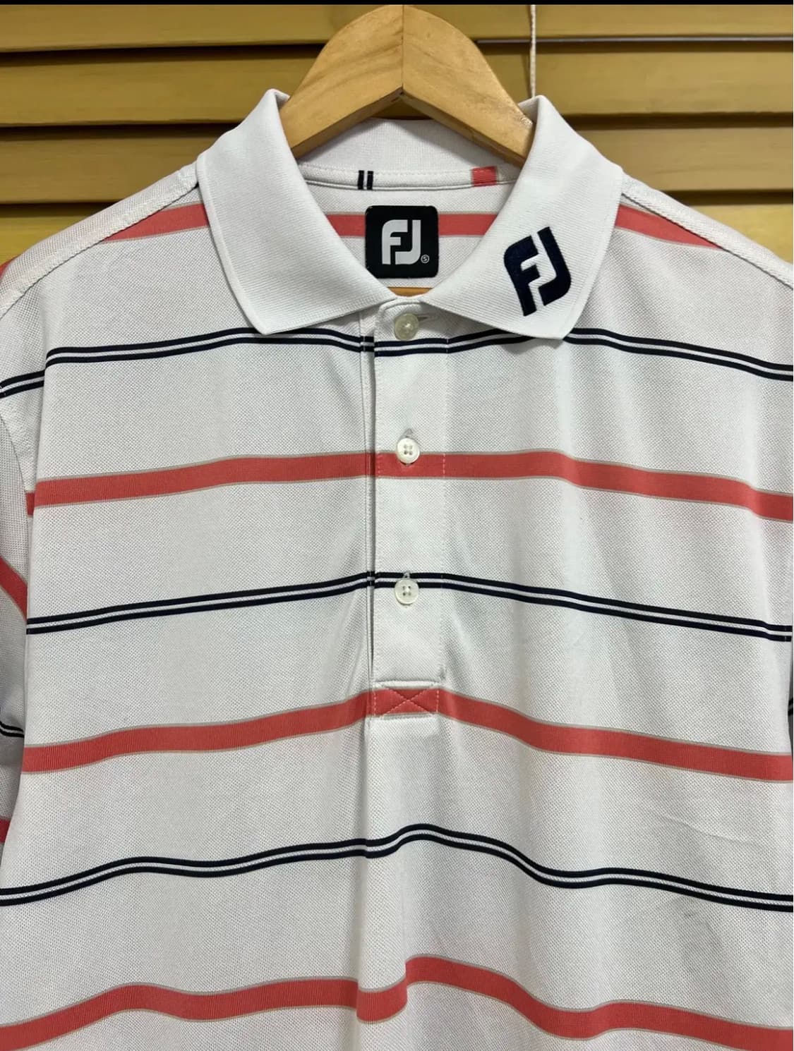 풋조이 남성 스트라이프 카라반팔티셔츠 S 상품이미지1