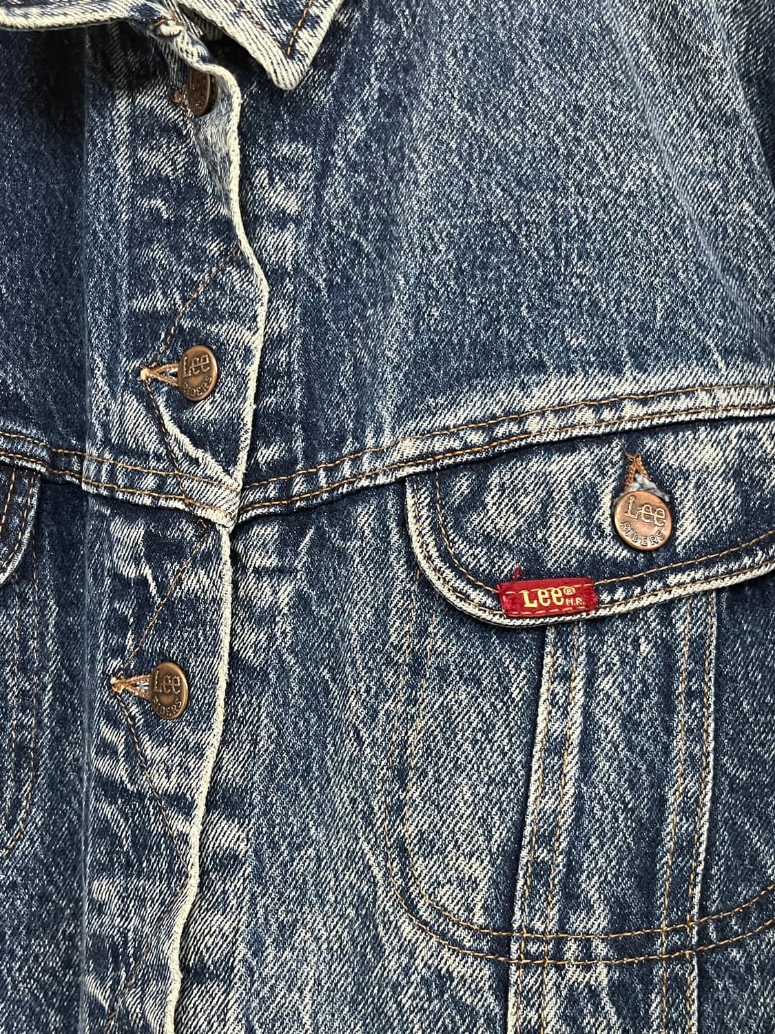 80s Lee RIDER DENIM TRUCKER JACKET 상품이미지6