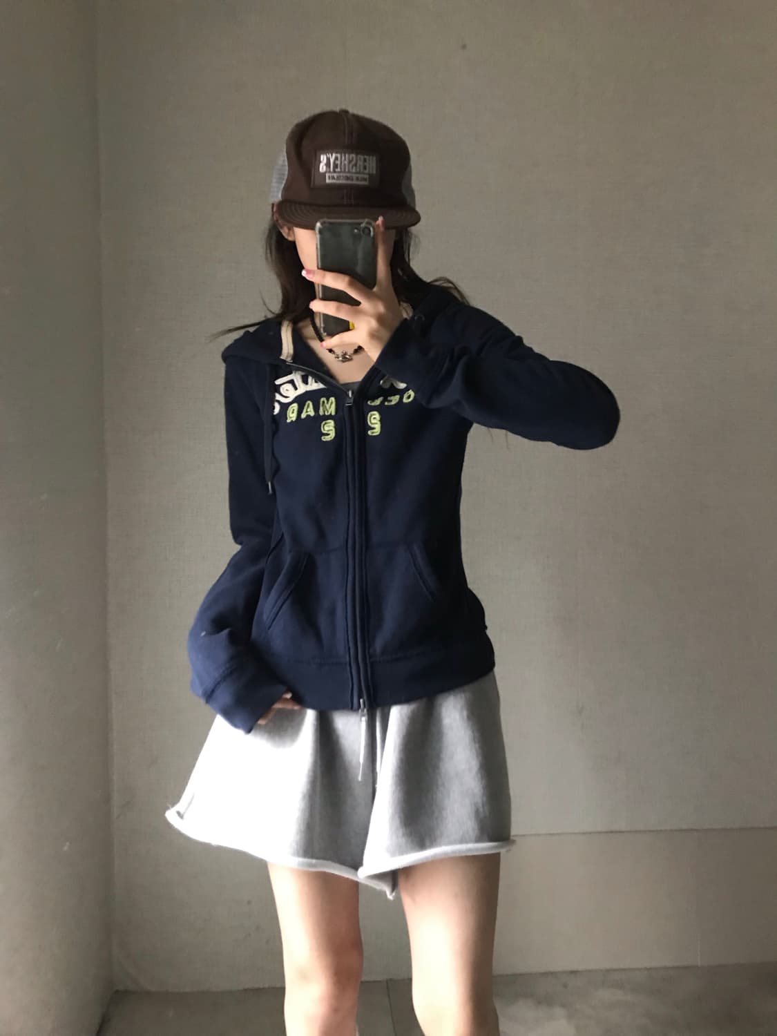 홀리스터 네이비 슬림핏 후드집업 상품이미지2
