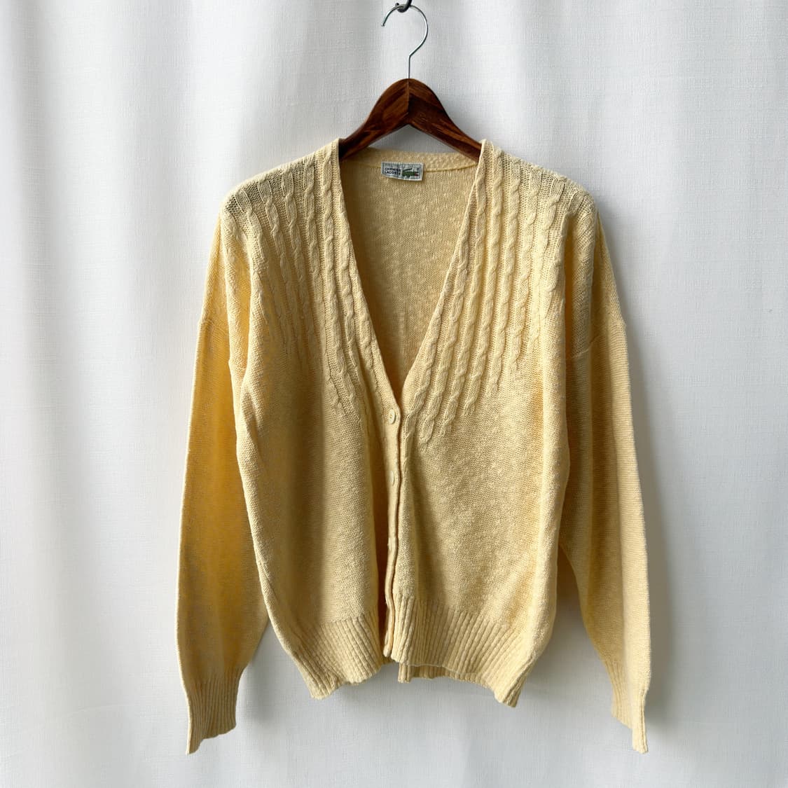 Chemise 라코스테 니트 가디건 옐로우 40 상품이미지1