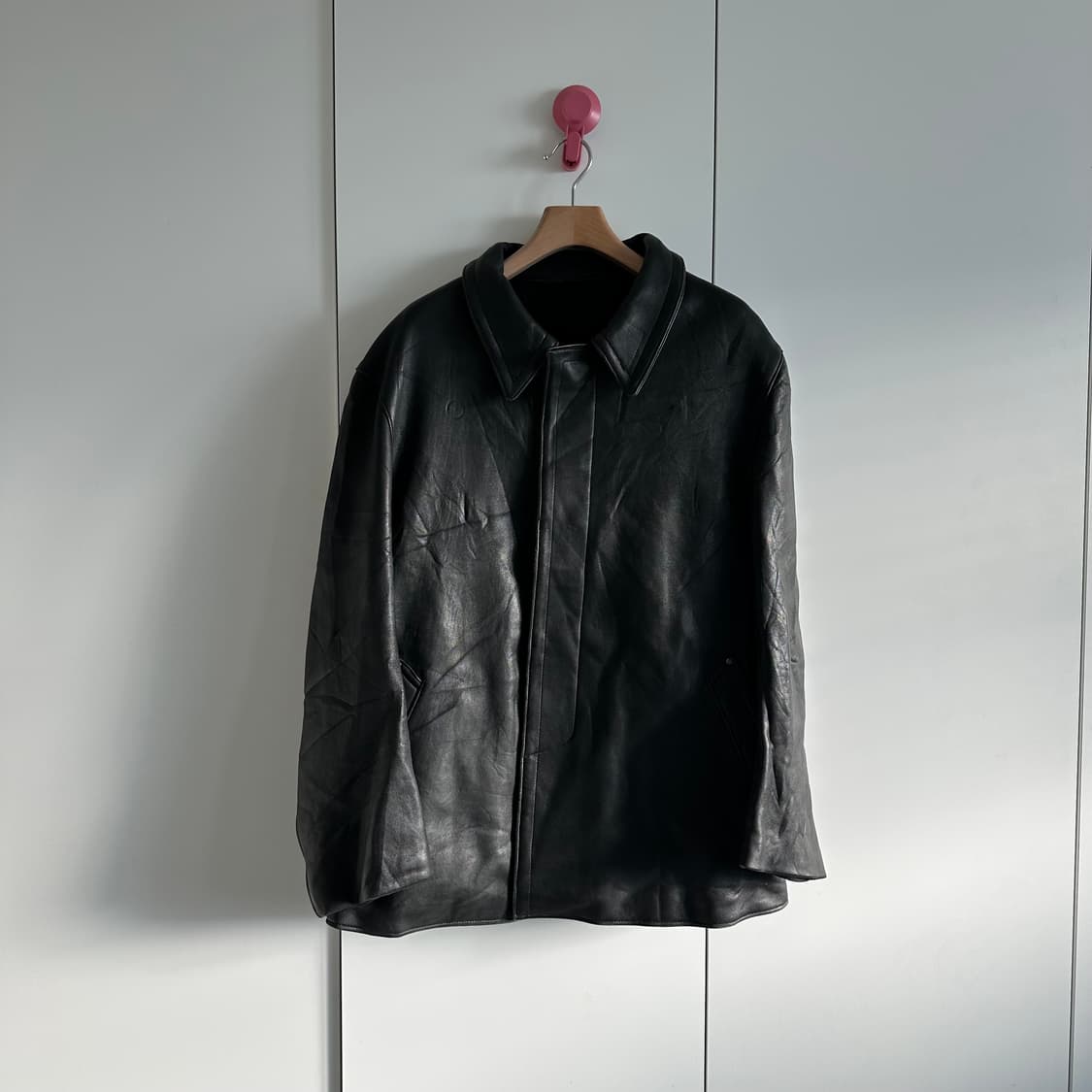 70’s 프렌치 파이어맨 레더자켓 상품이미지5