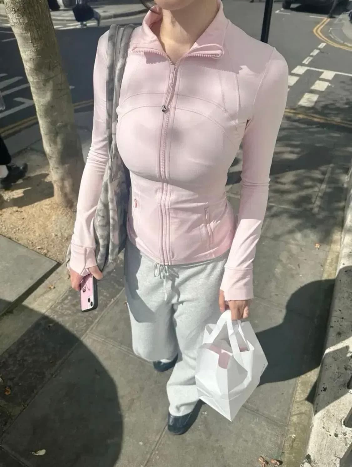 룰루레몬 디파인자켓 핑크 오간자 4 새상품 택o 상품이미지1