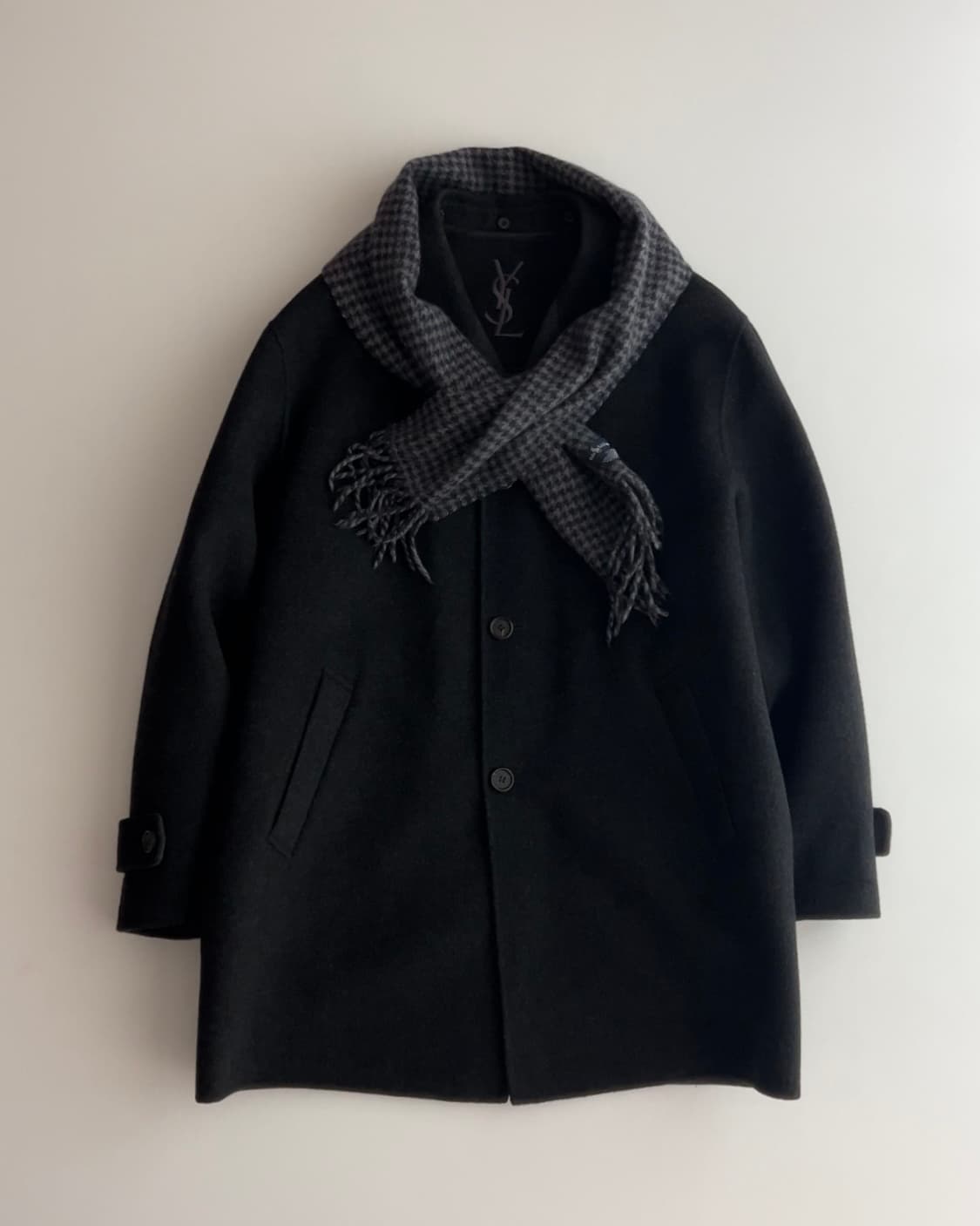 입생로랑 내피 포함 캐시미어 혼방 울 자켓 105 상품이미지1