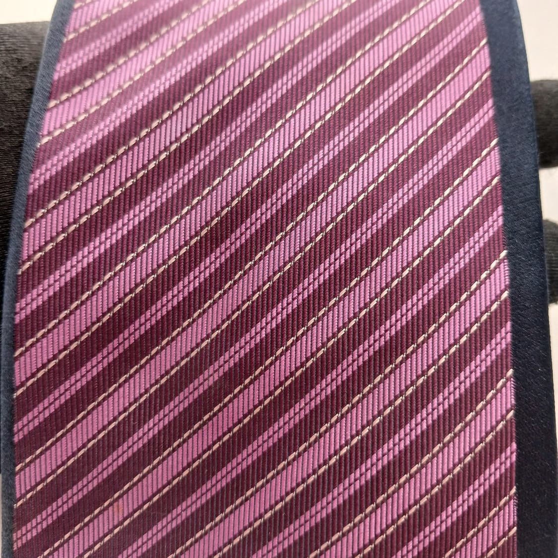 밀라숀 실크 퍼플 스트라이프 넥타이 9.5cm A+등급 A18780
 상품이미지6