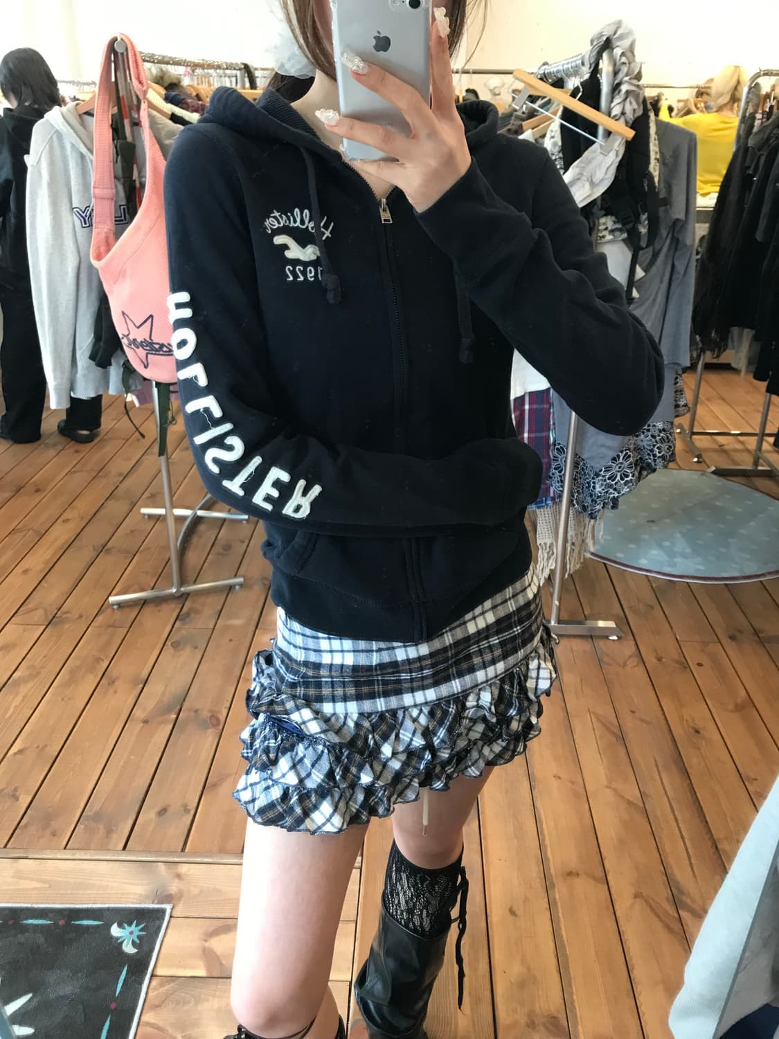 홀리스터 레터링 후드집업 상품이미지2