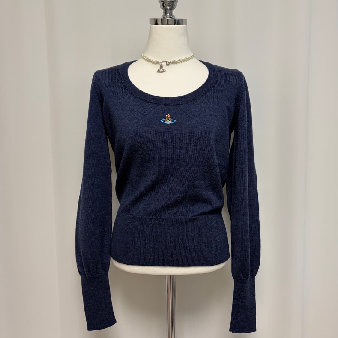 비비안웨스트우드 유넥 울 니트 네이비 상품이미지4