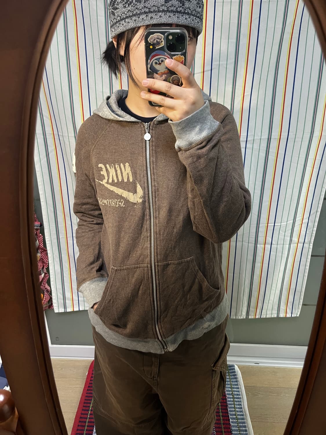 Nike 배색 후드집업 상품이미지1